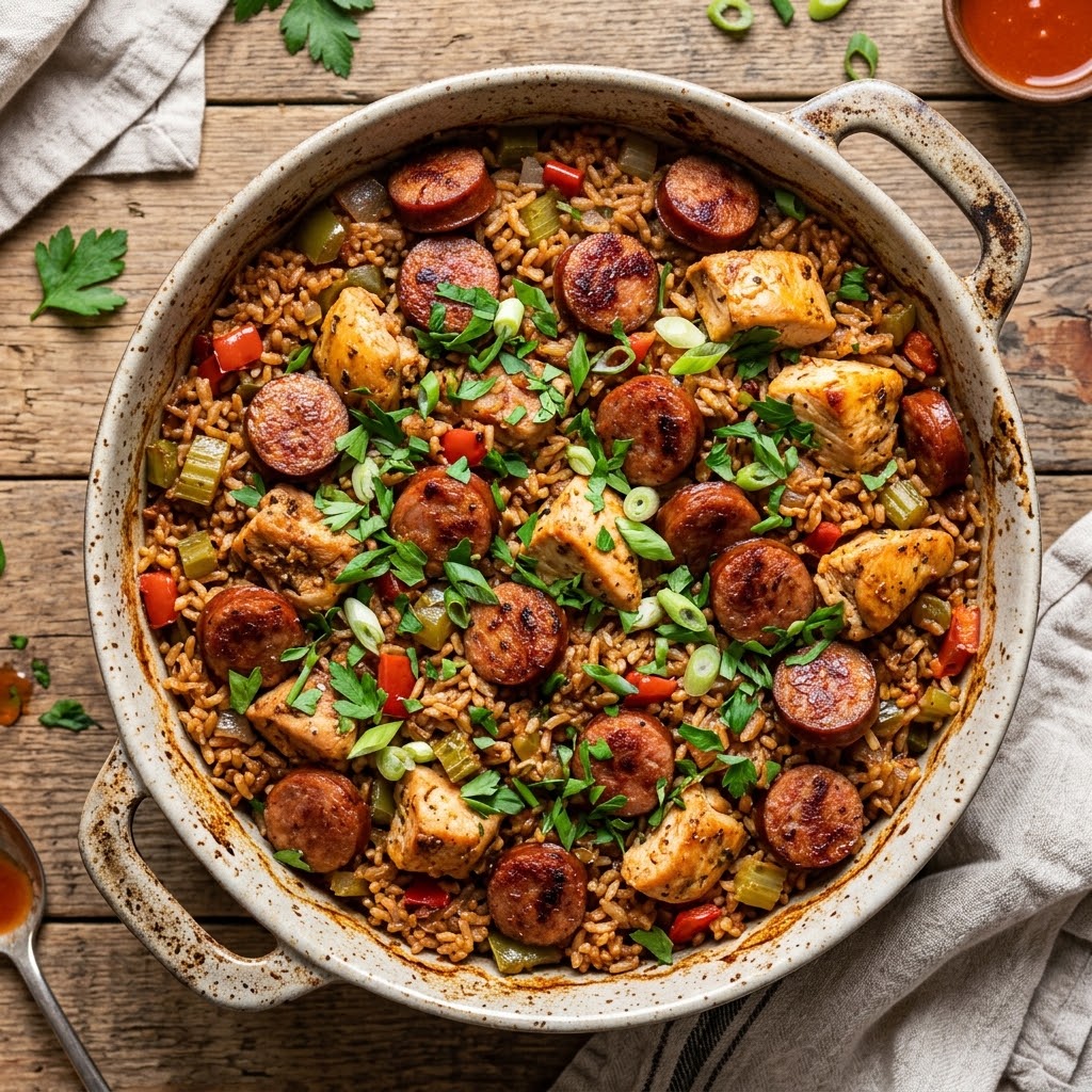 CTG - Oven Baked Chicken & Sausage Jambalaya - Casseroles To Go