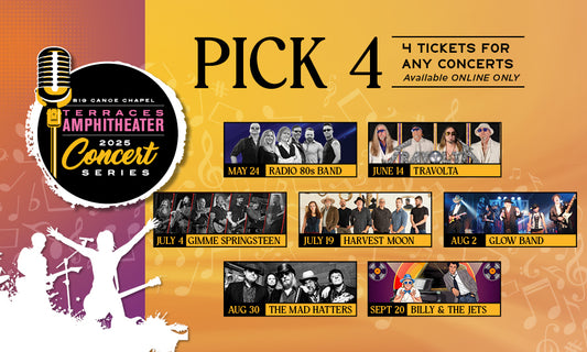 Pick 4 Tickets - 2025 Terraces Concert Series
