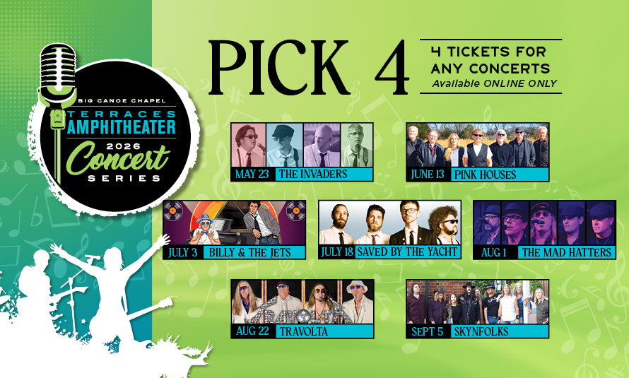 Pick 4 Tickets - 2026 Terraces Concert Series