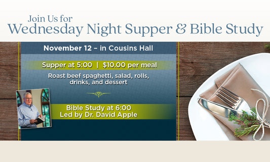 Wednesday Night Supper - November 12, 2025